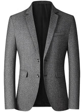 Single Breasted Two-Button Blazer Jacket In Tailored Fit For Men