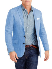 Single-Breasted Two-Button Blazer Jacket With A Tailored Fit For Men