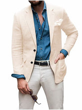 Single-Breasted Two-Button Blazer Jacket With A Tailored Fit For Men