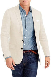 Single-Breasted Two-Button Blazer Jacket With A Tailored Fit For Men