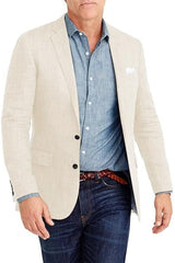 Single-Breasted Two-Button Blazer Jacket With A Tailored Fit For Men
