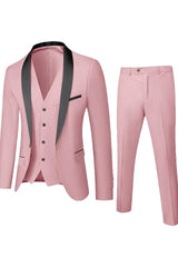Single-Button One-Breasted Three-Piece Wedding Suit For Men Standard Fit