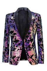 Single-Button Sequin Blazer For Men In Regular Fit