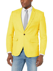 Single-Button Tailored Blazer Jacket For Men