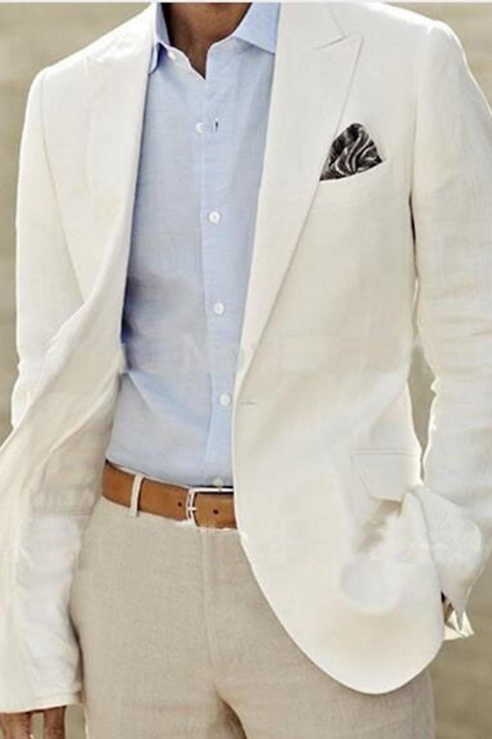 Single-Button Tailored Blazer Jacket For Men