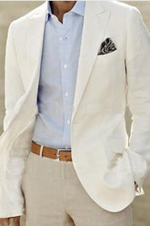 Single-Button Tailored Blazer Jacket For Men