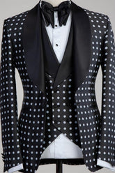 Single-Button Tailored Fit Wedding Suit For Men 3-Piece Set