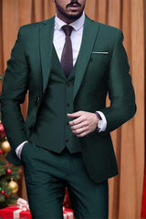 Single-Button Tailored Men's Wedding Suit In Three Pieces