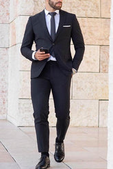 Single-Button Tailored Men's Wedding Suit In Two Pieces