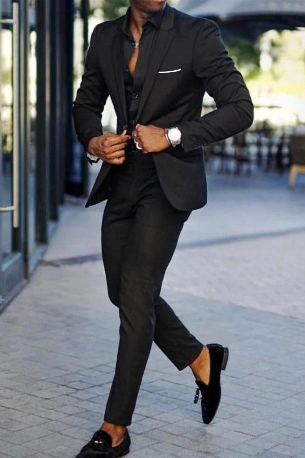 Single-Button Tailored Men's Wedding Suit In Two Pieces