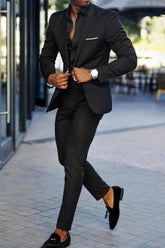 Single-Button Tailored Men's Wedding Suit In Two Pieces