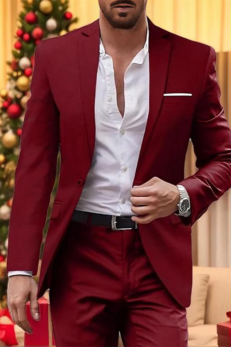Single-Button Tailored Men's Wedding Suit In Two Pieces