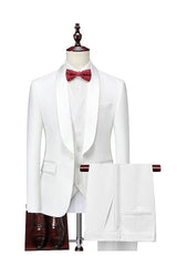 Single-Button Three-Piece Wedding Suit For Men In Standard Fit