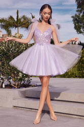 Spaghetti Straps Homecoming Dress Sleeveless Short Cocktail Dress With Appliques