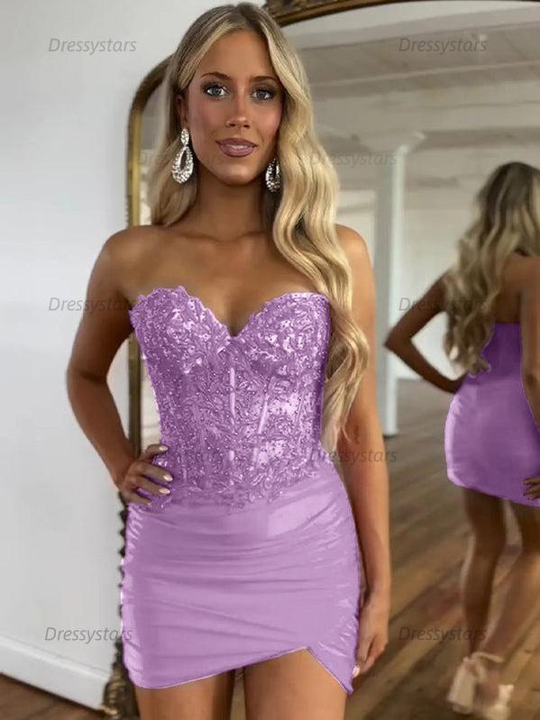 Dressystars Sparkly Sequins Sweetheart Bodycon Homecoming Dress