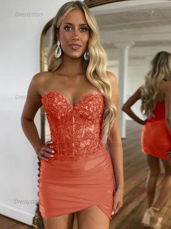 Dressystars Sparkly Sequins Sweetheart Bodycon Homecoming Dress