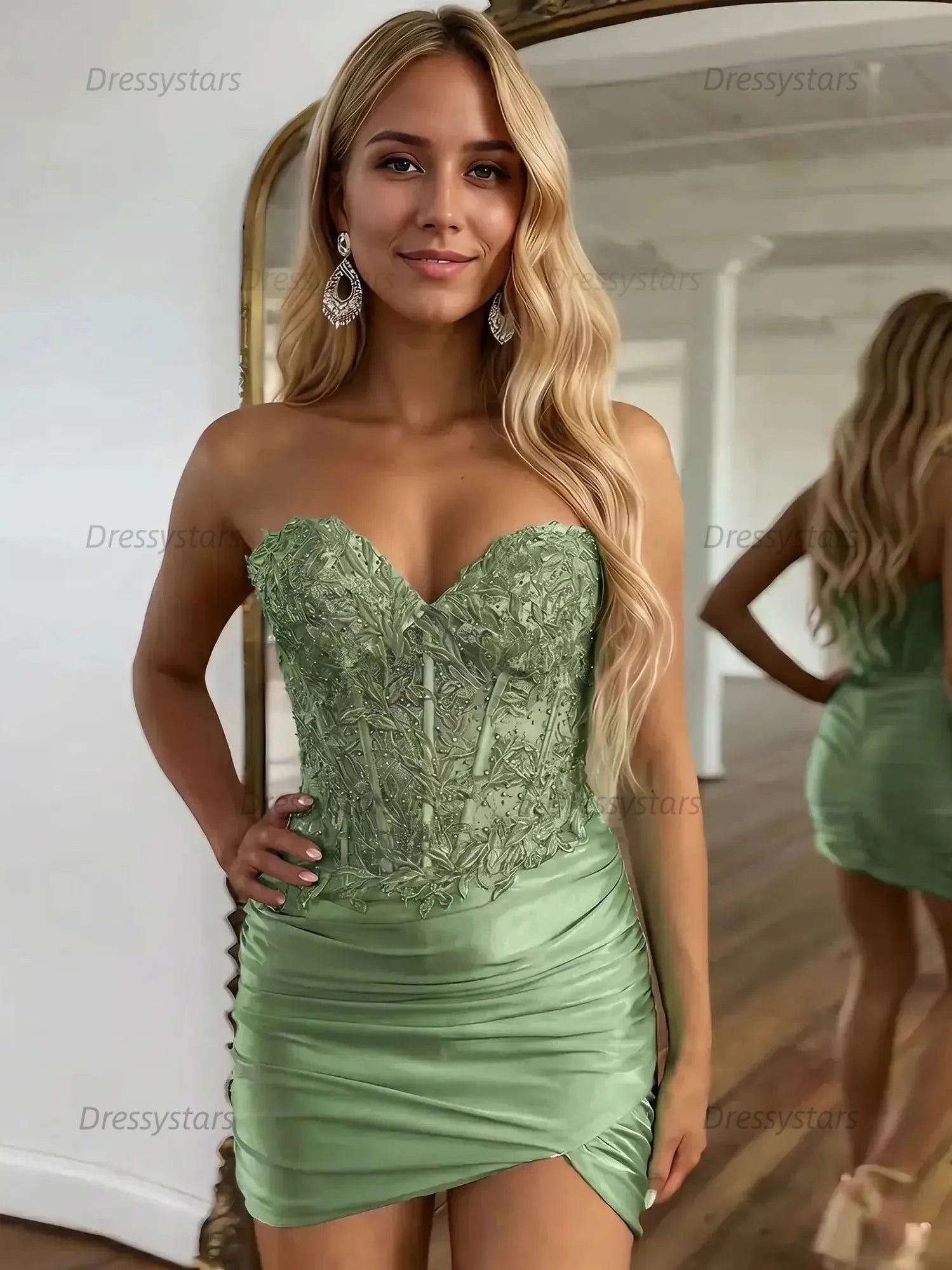 Dressystars Sparkly Sequins Sweetheart Bodycon Homecoming Dress