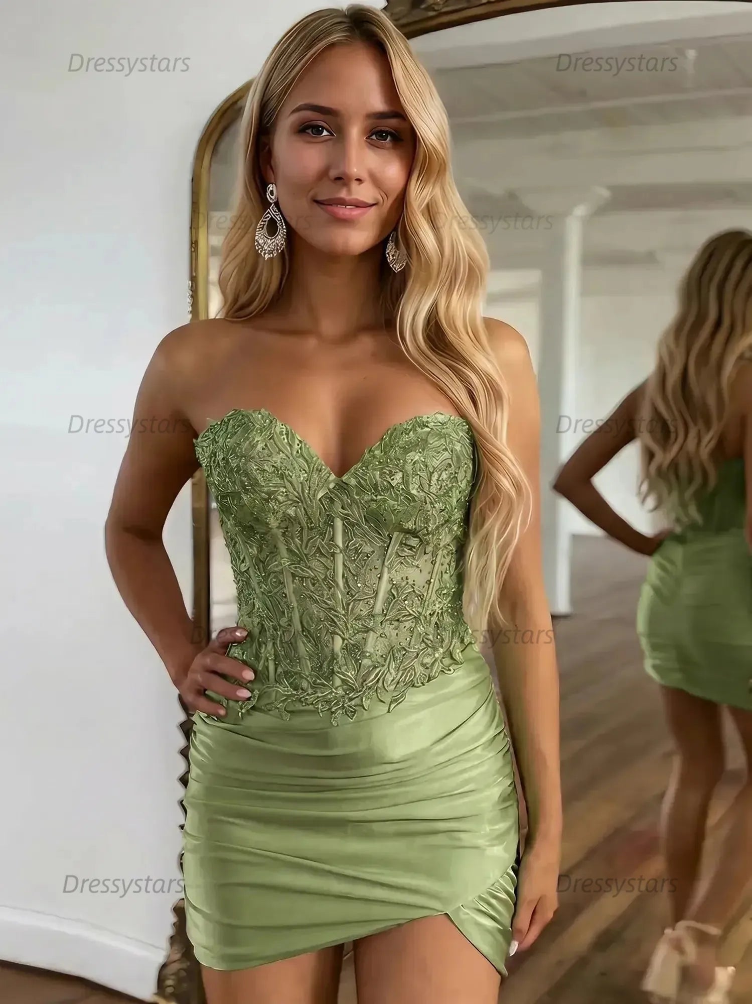 Dressystars Sparkly Sequins Sweetheart Bodycon Homecoming Dress
