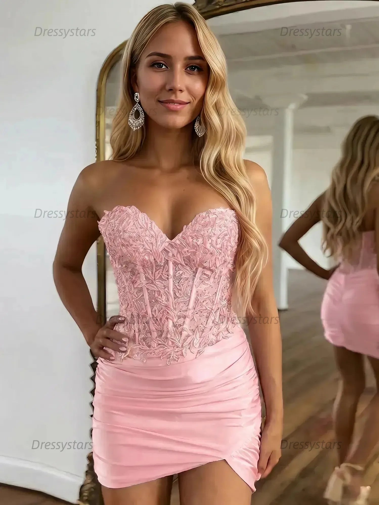 Dressystars Sparkly Sequins Sweetheart Bodycon Homecoming Dress