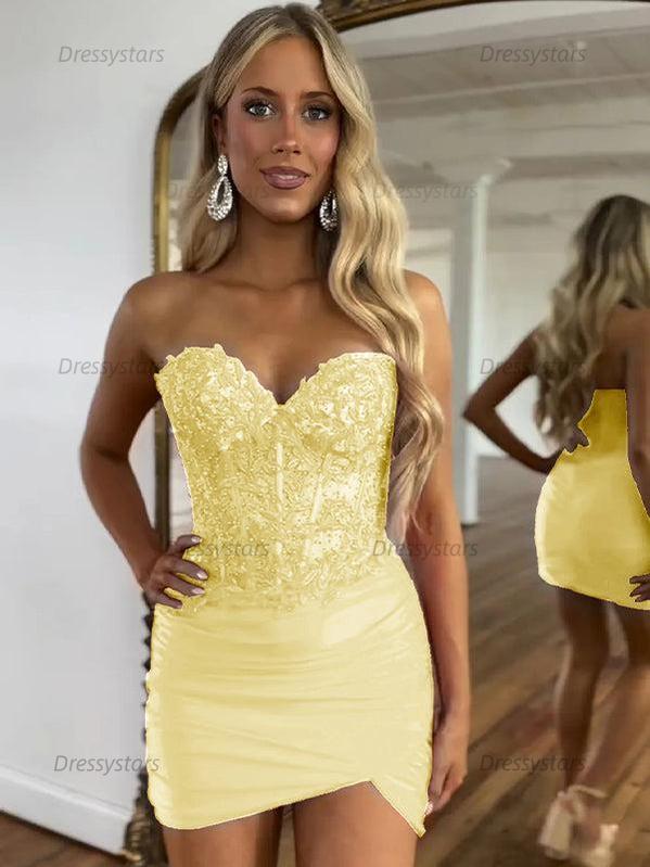 Dressystars Sparkly Sequins Sweetheart Bodycon Homecoming Dress
