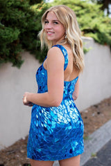 Square Collar Homecoming Dress Silver Cut Mirror Sequin Style Bodycon Short Party Cocktail Dress