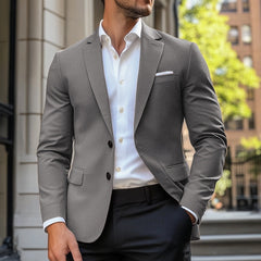 Standard Fit Casual Men's Single Breasted Blazer With Two Buttons