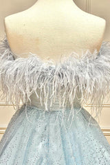 Strapless Homecoming Dress Chic Feather Style Cropped A Line Cute Short Party Cocktail Dress