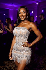 Strapless Mini Homecoming Dress Silver Cocktail 1920s Party Dress with Fringes