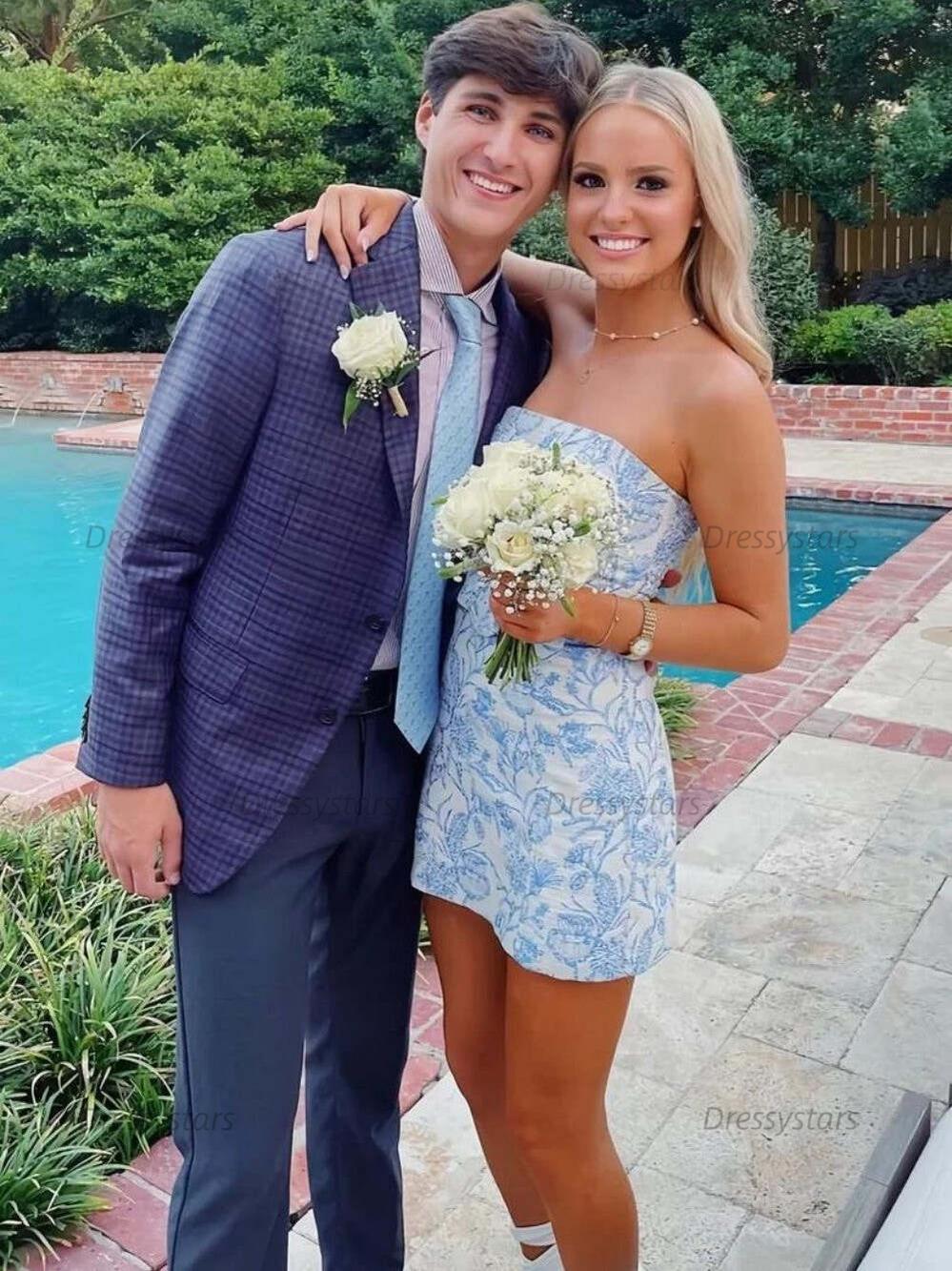 Dressystars Strapless Short Homecoming Mini Dress