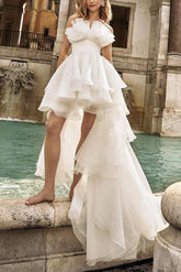 Strapless Sleeveless Sweep Train Wedding Dress