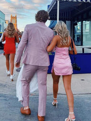 Dressystars Strapless Tight Homecoming Dresses Mini Cocktail Dress with Slit