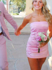 Dressystars Strapless Tight Homecoming Dresses Mini Cocktail Dress with Slit