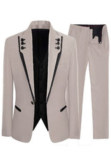 Stylish Flesh Shawl Lapel 3 Piece Prom Suit