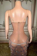 Sweetheart Neck Beaded Prom Dress Sleeveless Mermaid Formal Evening Dress
