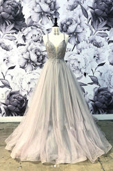Sweetheart Prom Dress Tulle Lace Long Evening Dress