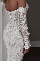 Dressystars Sweetheart Wedding Dress Mermaid 3D Flowers Beach Bridal Gown