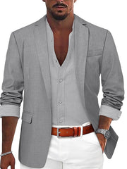 Tailored Fit Single-Button Casual Blazer For Men