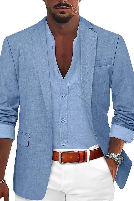 Tailored Fit Single-Button Casual Blazer For Men