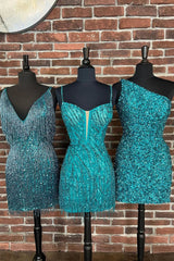 Trendy Homecoming Dress Bodycon Shoulder straps Blue Corset with Tassel Short Party Cocktail Dress