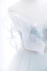 Tulle Prom Dress Lace Long Evening Dress