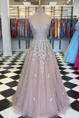 Tulle Prom Dress Lace Long Evening Dress