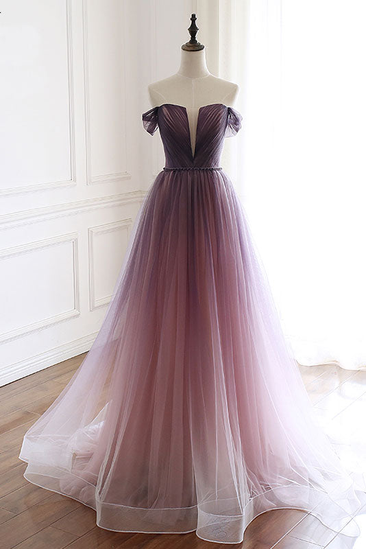 Tulle Prom Dress Long Evening Dress