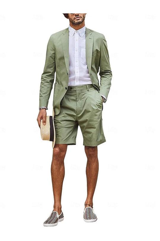 Two-Button Single Breasted Tailored Fit Wedding Suit For Men