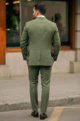 Two-Piece Wedding Suit For Men In Tailored Fit With Single Breasted Two-Button Design