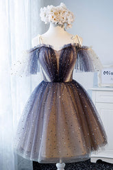 Unique Homecoming Dress Tulle Short Party Cocktail Dress