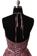 Unique Tulle Prom Dress Lace Appliques Long Formal Gown Evening Dress