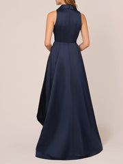 V-Neck Sleeveless A-Line Princess Asymmetrical Dress for Mother of the Bride & Groom