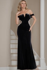 V-Neck Sleeveless Floor-Length Sheath/Column Mother of the Bride Dress With Beaded Applique