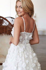 White Homecoming Dress V Neck Tulle Lace Short Party Cocktail Dress
