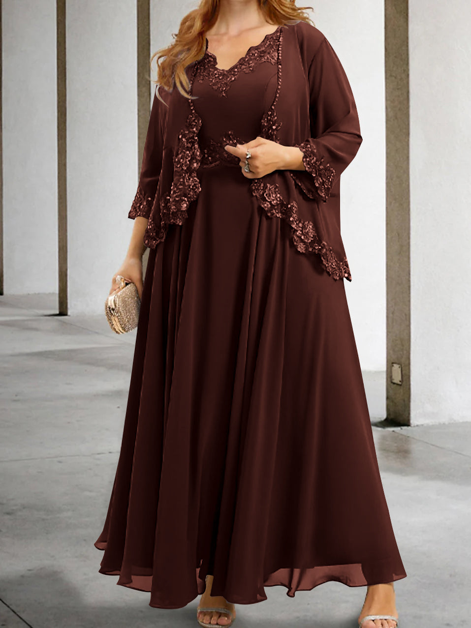 Mother of the Bride A-Line/Princess Dresses Featuring Applique & Sequins